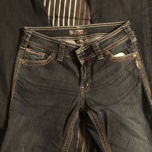 Silver jeans. Like new